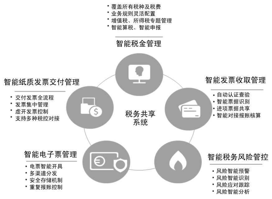 图2 税务共享服务中心五大核心功能